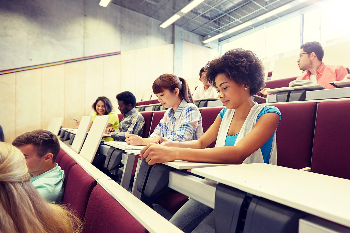 College students in class