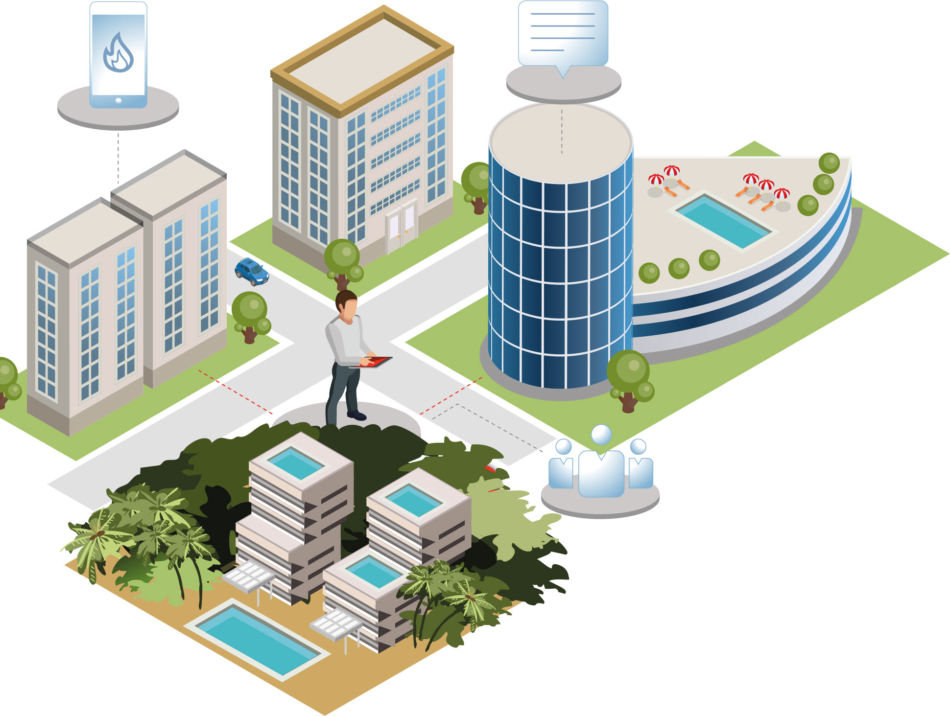 Large buildings graphic