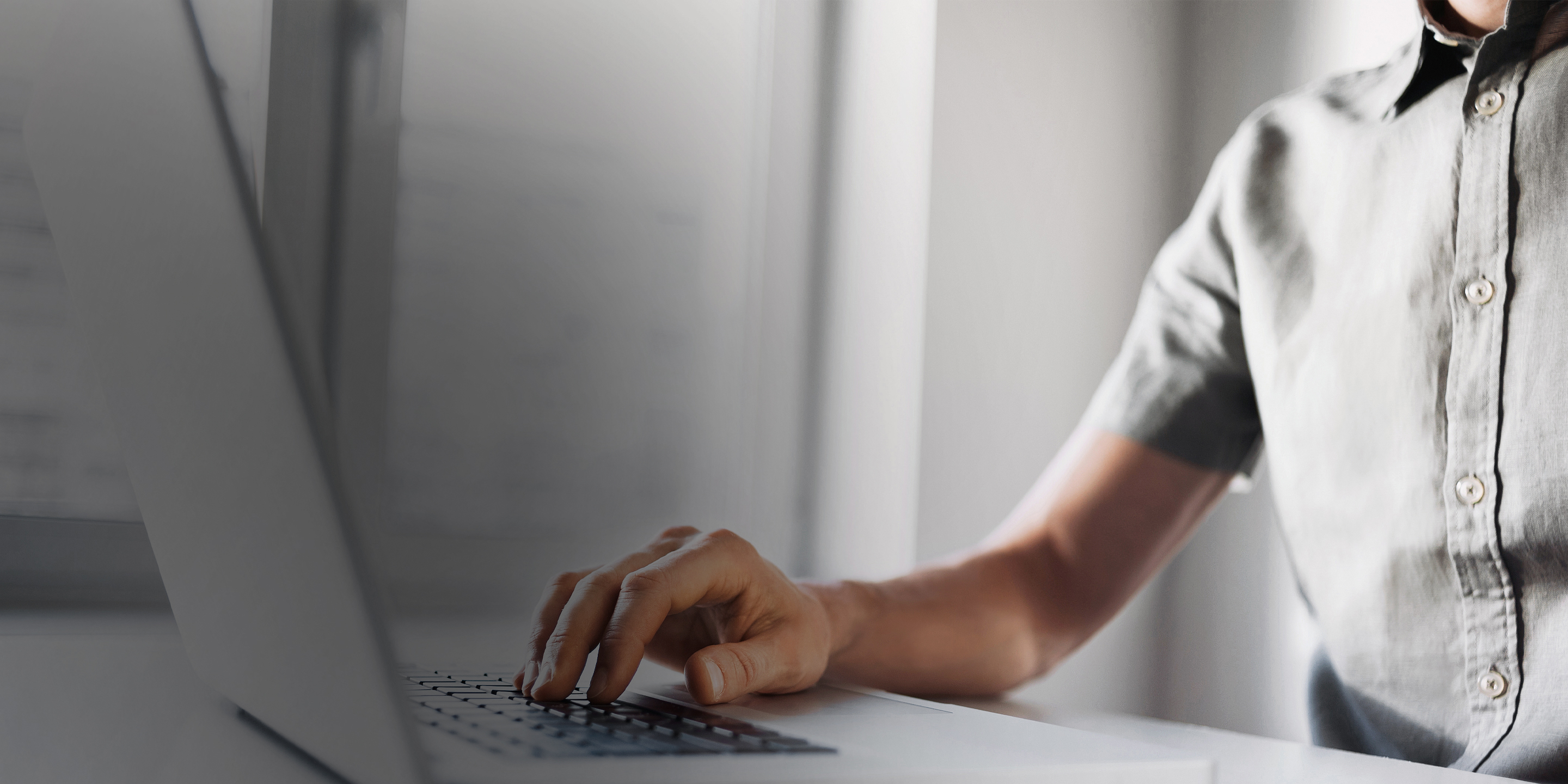 Person using a laptop
