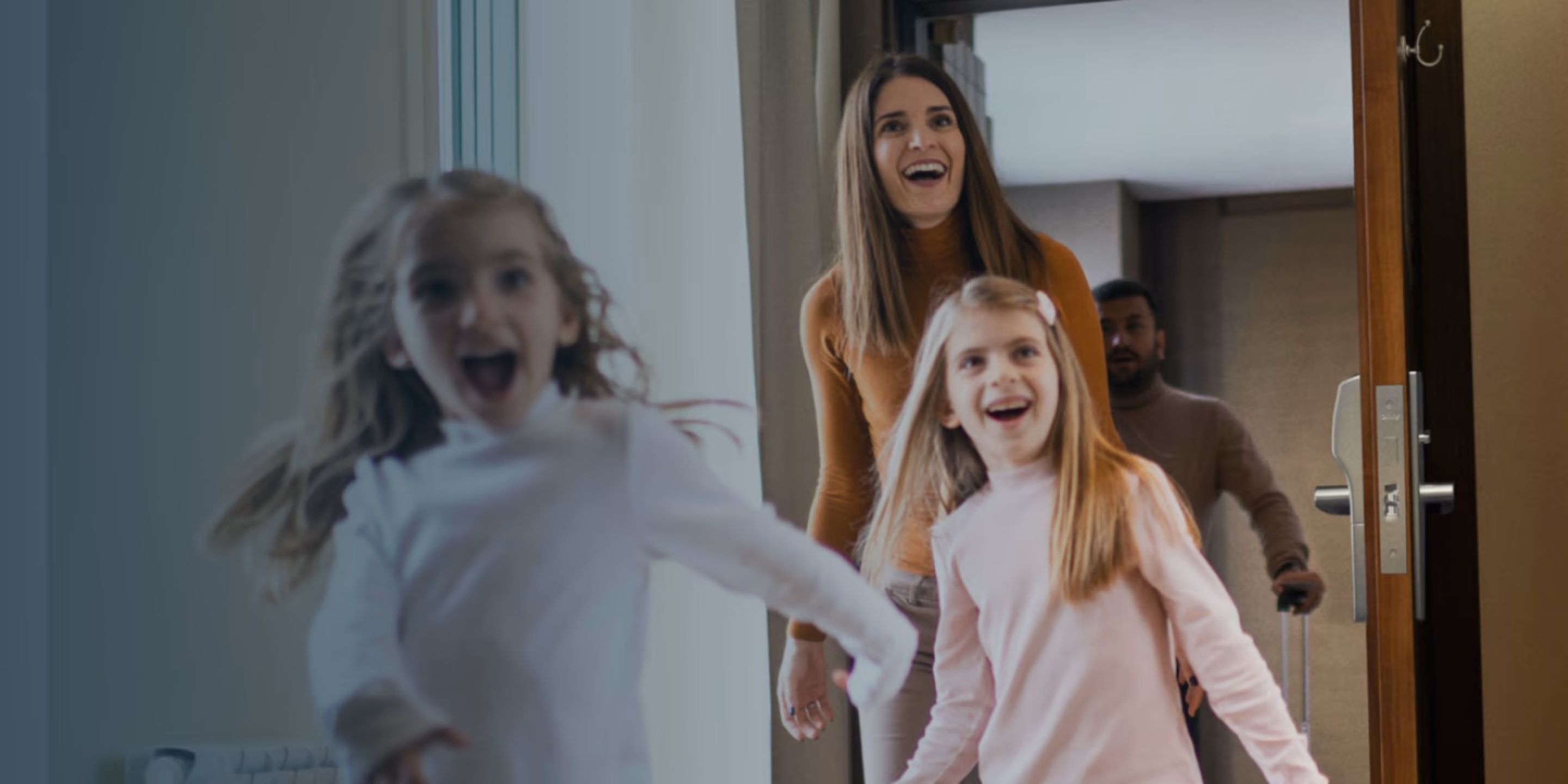 Onity trillium lock family entering room gradient