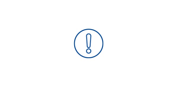An icon with an exclamation mark in a circle