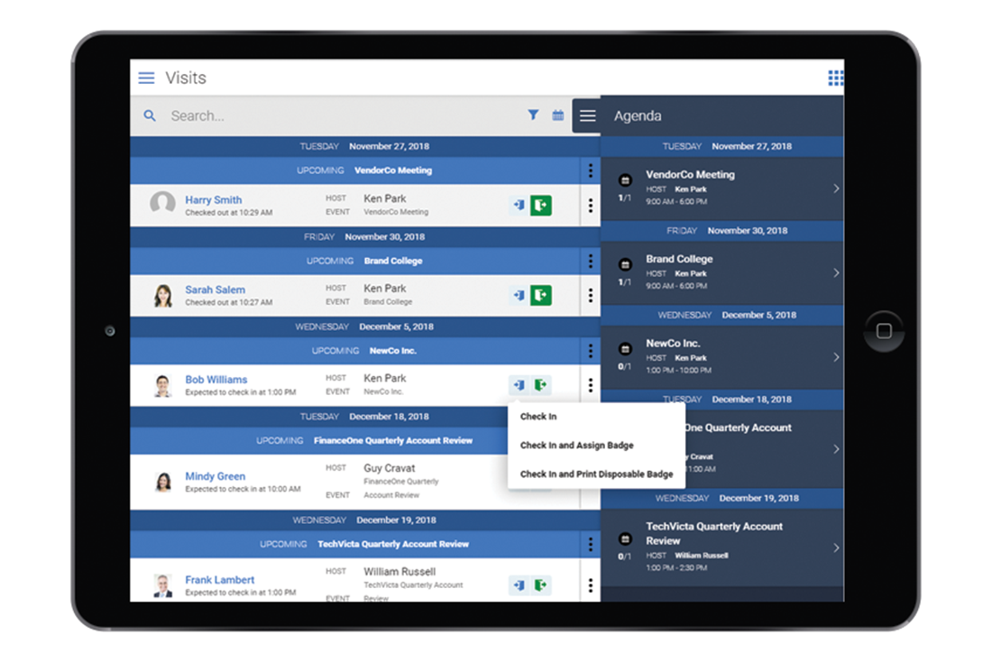LenelS2 OnGuard Visitor iPad