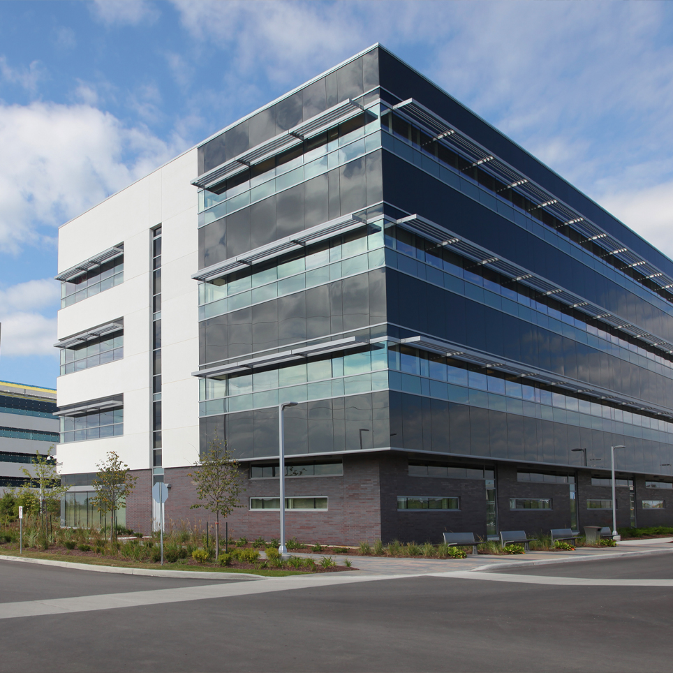 Outside of new building construction