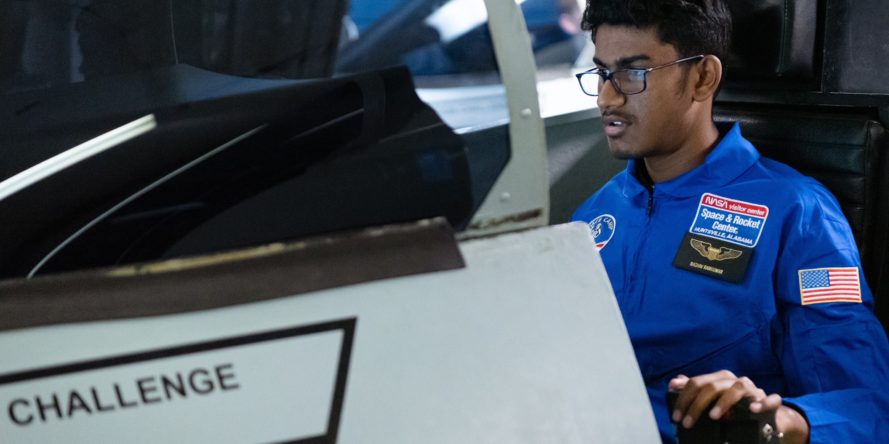 Rathish Reghav Ramkumar at the U.S. Space & Rocket Center