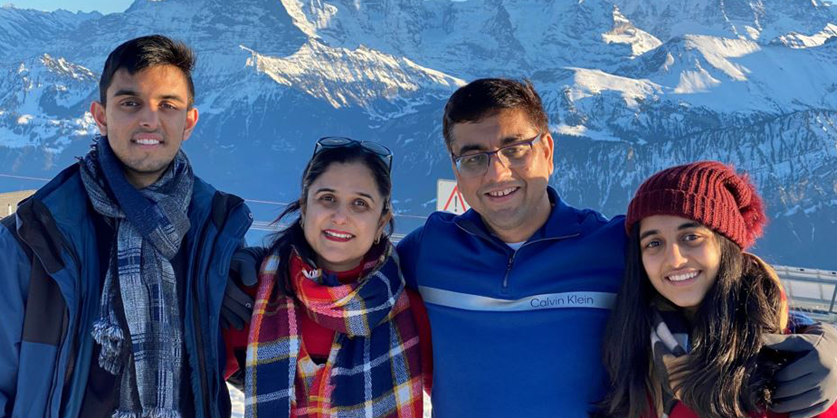 Manish Sharma with his family.