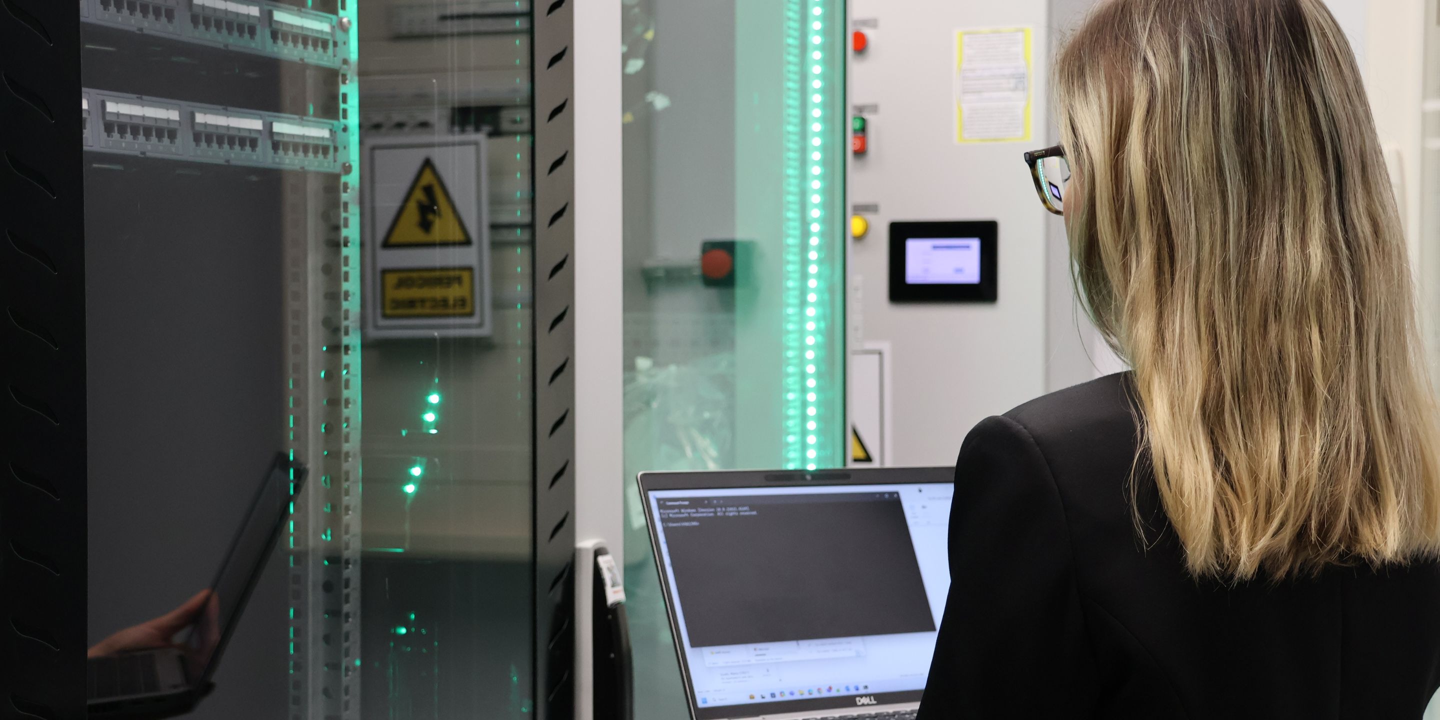 Analyst in cyber workspace