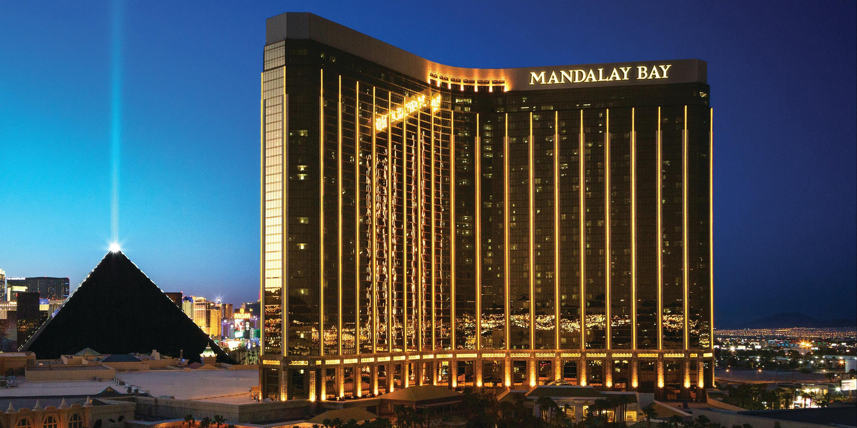 Mandalay Bay is a 43-story luxury resort and casino at the south end of the Las Vegas Strip in Paradise, Nevada