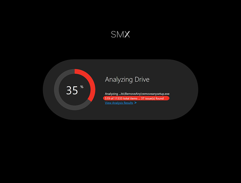 Analyzing Drive Progress 35 Percent